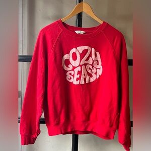 J. Crew Cozy Season Red Crewneck Sweater